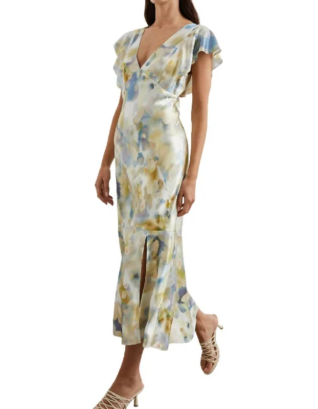 Dina Dress In Diffused Blossom High-Quality Women's Fashion Dresses