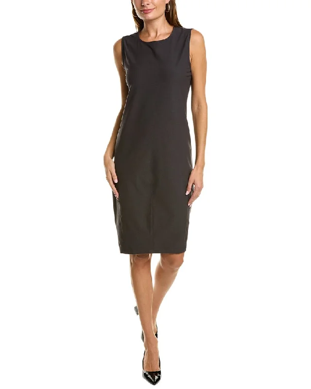 EILEEN FISHER Round Neck Shift Dress Affordable Trendy Clothes For Women