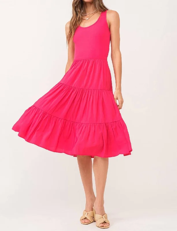 Portia Dress In Hibiscus Women's Clothing Online