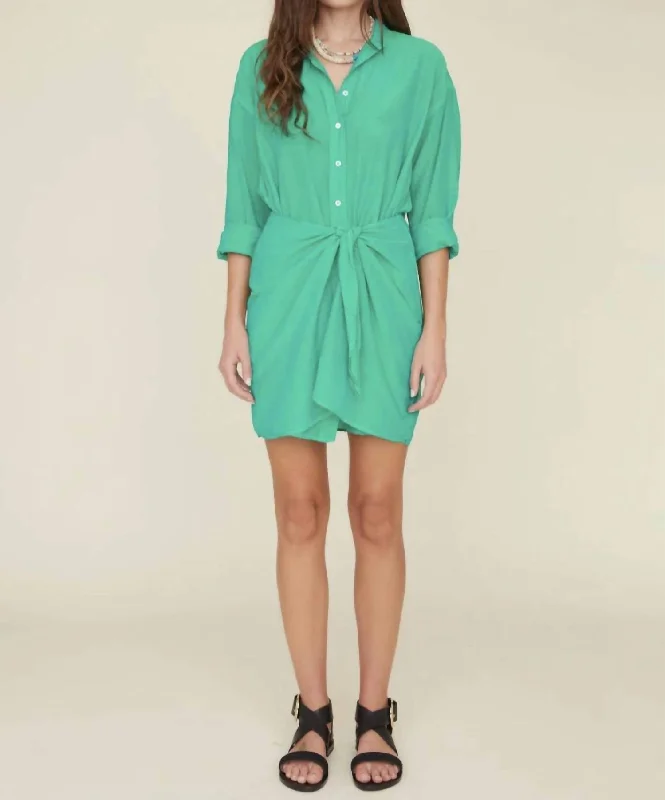 Arly Dress in Green Topaz Women's Fashion-Forward Apparel