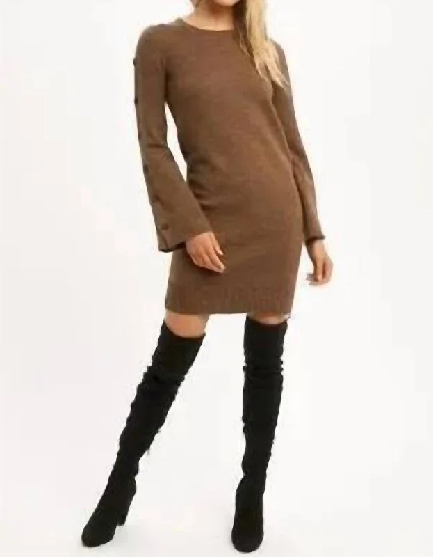 Sweater Dress In Mocha Women's Everyday Clothes