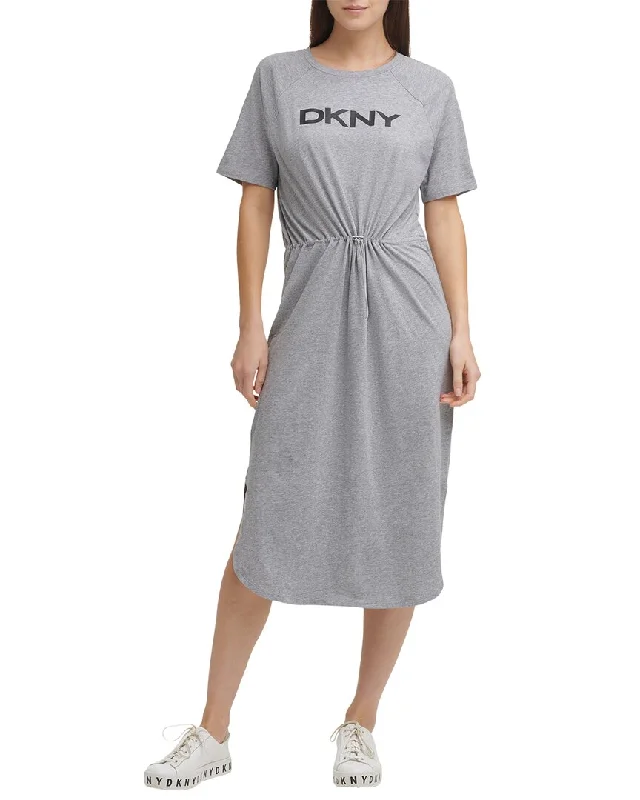 DKNY Logo Drawstring Dress Outfits For Women