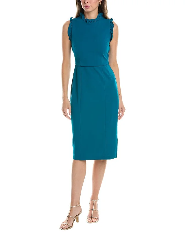 Maggy London Ruffle Detailed Sheath Dress Flash Sale Online