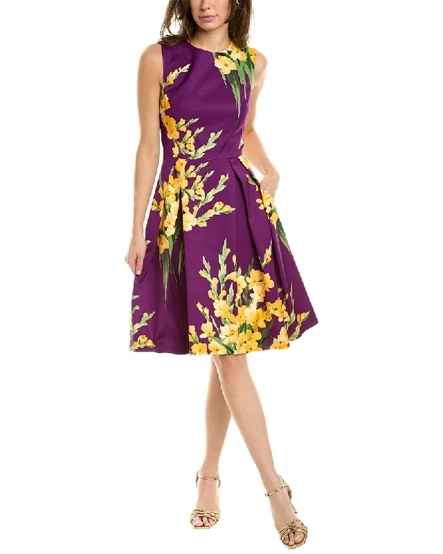 Carolina Herrera Twill A-Line Dress New Arrival Discount