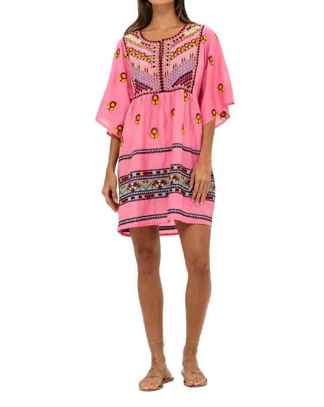 Mini Kaftan In Santa Fe Pink Best Online Boutiques For Women