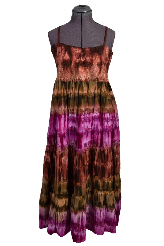 Scully Womens Cafe Tie Dye 100% Cotton Tube Top S/L Dress Women's Evening Attire