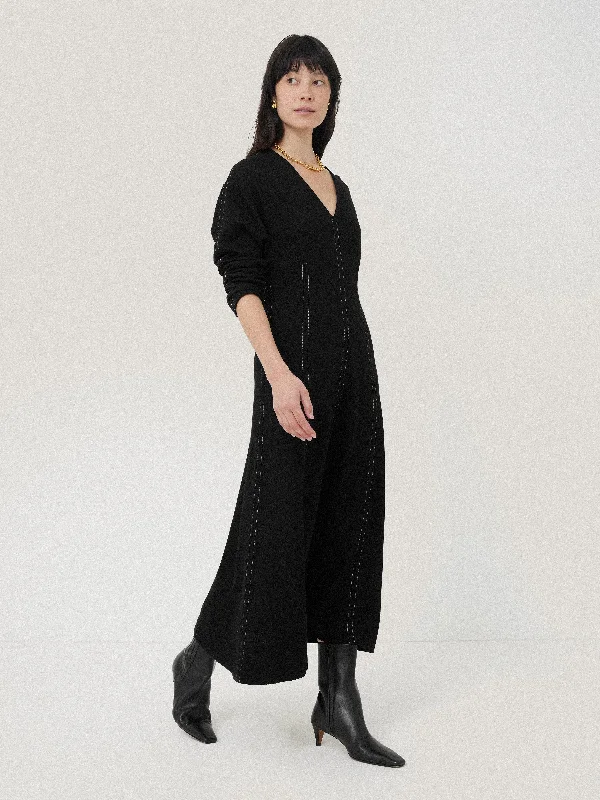 Batwing Stitched Dress | Black Affordable Fashion for Women