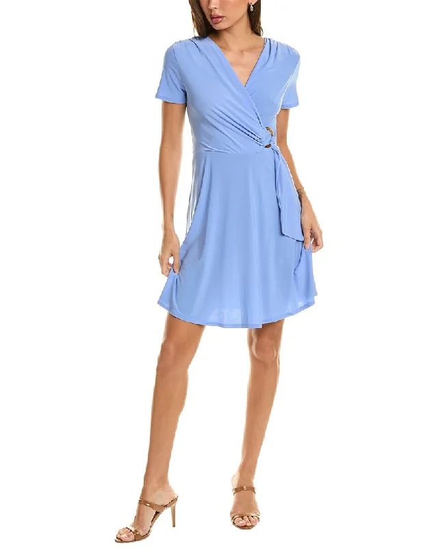 Tash + Sophie Faux Wrap Dress Chic Women's Outfit