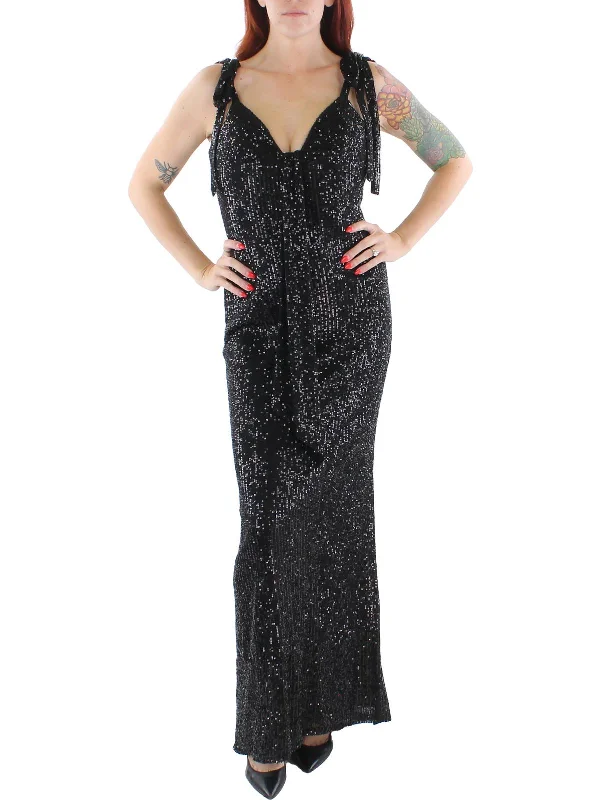 Womens Sequined Long Evening Dress Clothing Woman