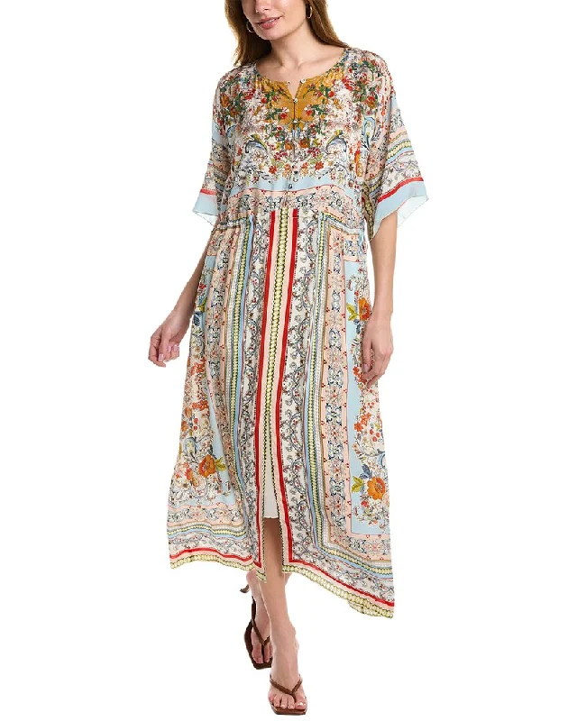 Johnny Was Sydnee Sagan Silk Dress Women's Stylish Vacation Attire