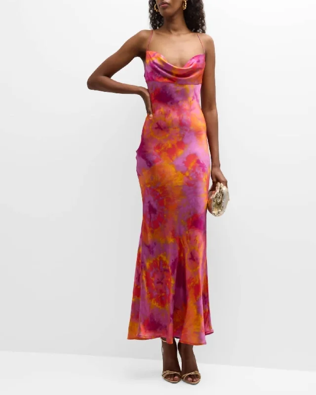 Capri Dress In Tie Dye Pink Best Online Women's Boutiques