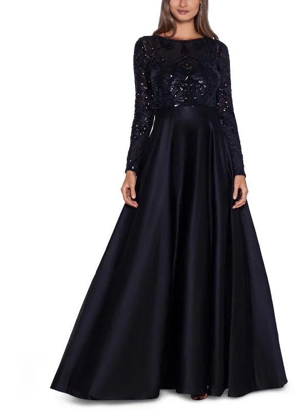 Womens Sequined Maxi Evening Dress Women's Chic Apparel