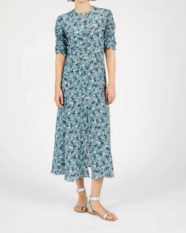 Silva Dress In Teal Comfy Women's Outfits for Daily Wear