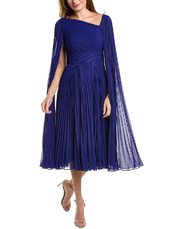 Teri Jon by Rickie Freeman Pleated Cocktail Dress High-Quality Women's Fashion Dresses