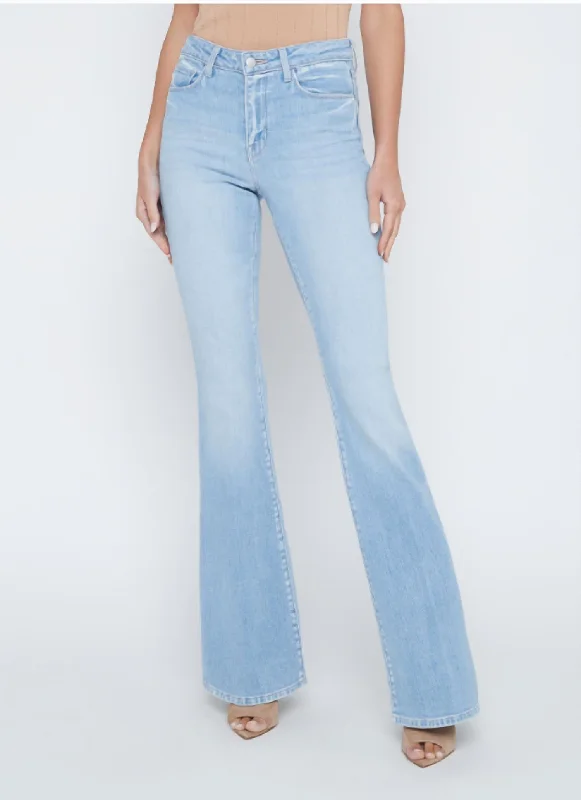 Bell High Rise Flare Jean In Olympia Women's Comfy Attire For Lounging