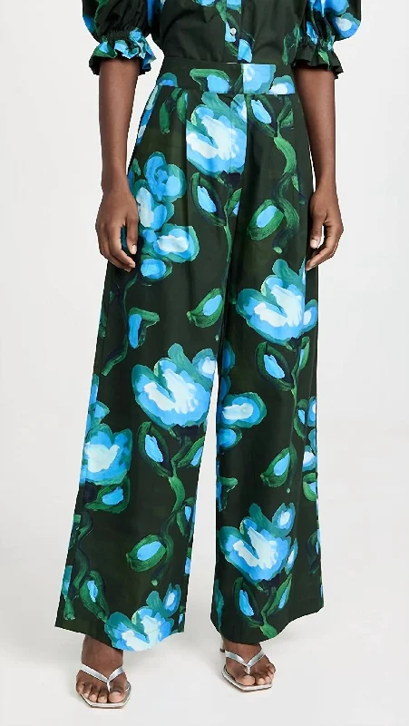 Panca Pants In Recuerdos Verde Stylish Women's Attire