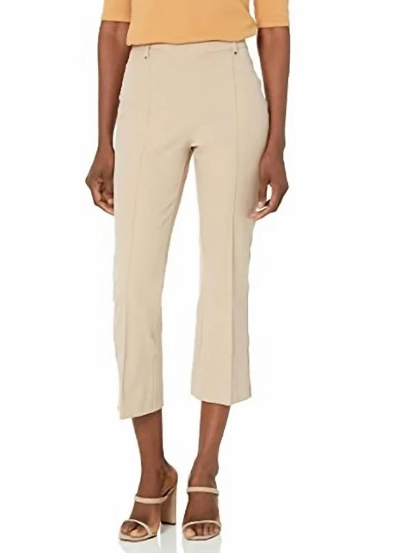 Cropped Amanda Bootcut Pant In Sharp Khaki Modern Women's Attire