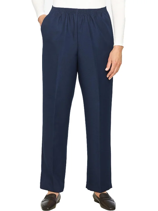 Plus Womens Polyester Straight Leg Pants Women's Vacation Attire