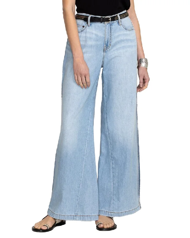 Johnny Was Melanie Blanket Stitch Wide Leg Jean Clothes Sales