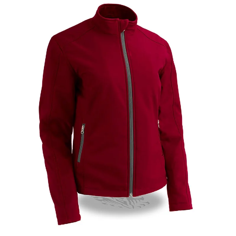 Milwaukee Leather MPL2763 Women's Red Waterproof Lightweight Soft Shell Jacket Women's Activewear Garments