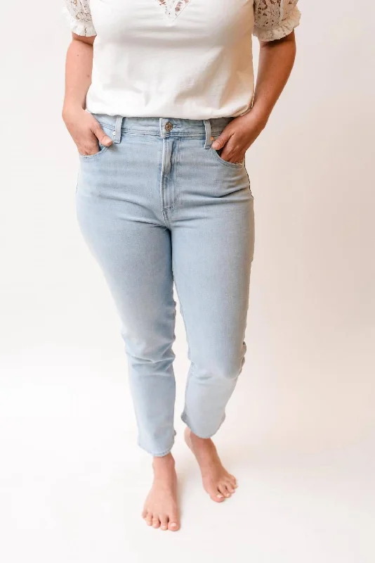 High Rise Slim Crop Pants In Sarah Affordable Women's Attire