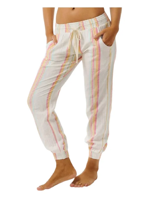 Classic Surf Stripe Pants In Bone Clothes For Women