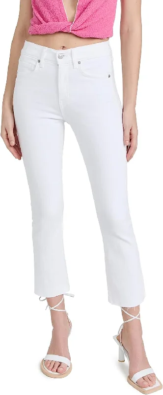 Veronica Beard Jean Women's Carly Kick Flare Raw Hem Jeans Women's Occasion Wear Clothes