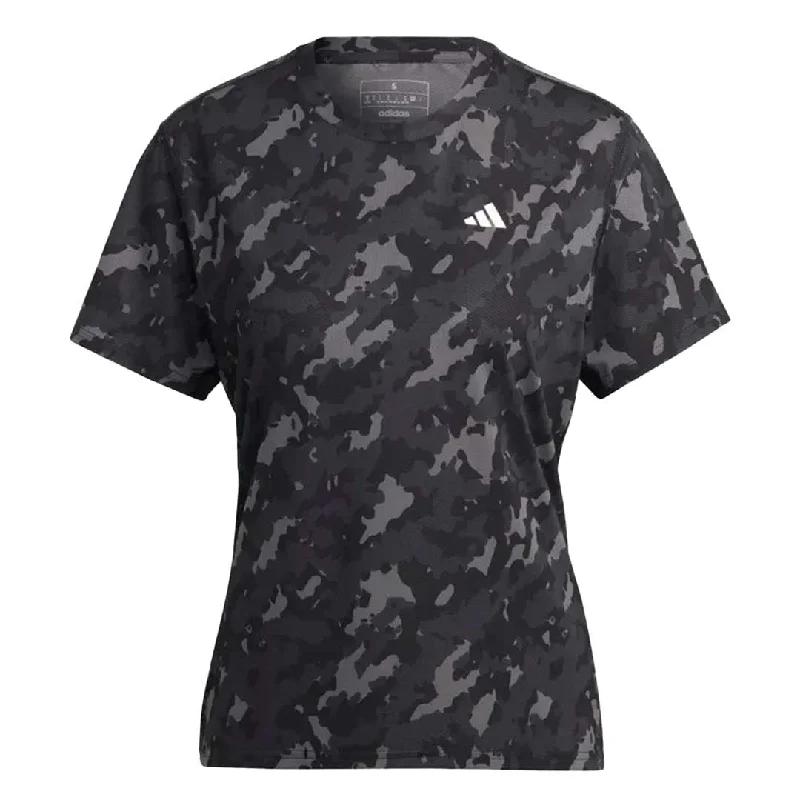 adidas - Women's Own The Run AOP T-Shirt (HM4250) Fashionable Women's Outfit