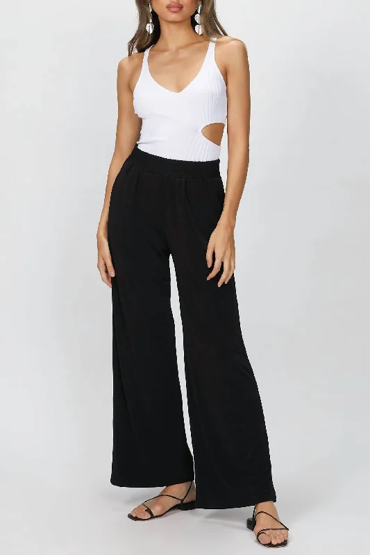 Philosophy Wide Leg Pocket Pant In Black Shop Ladies Clothes