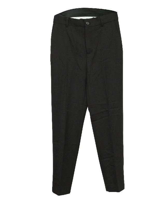 Balenciaga Straight Pants in Black Wool Women's Vintage Garments