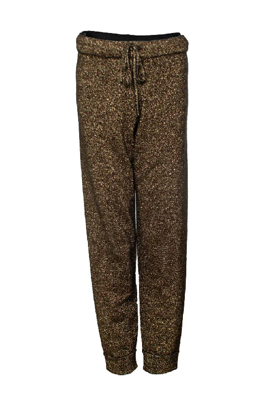 Metallic lurex jogging trousers Women's Travel Garments