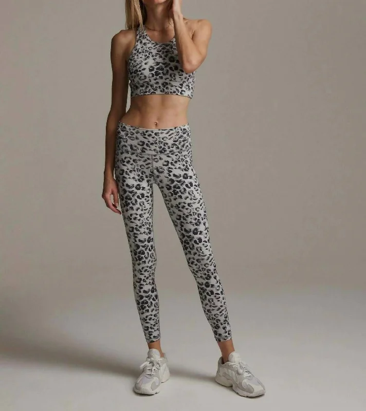 Century Legging In Grey Blue Cheetah Women's Clothing For Holiday Travel