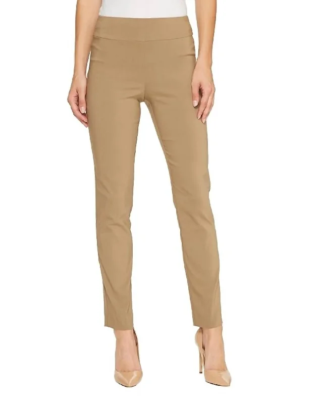 Pull On Pant In Taupe Women's High-Fashion Apparel