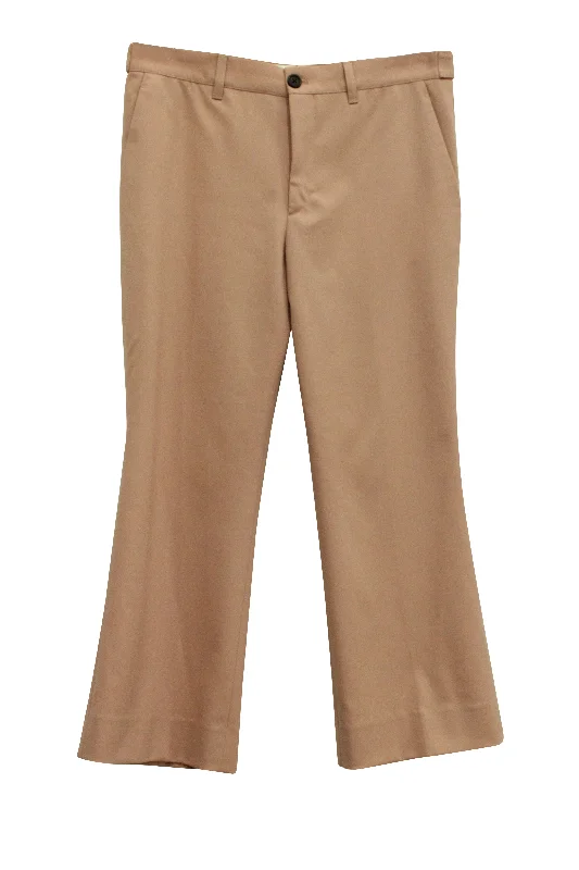 Miu Miu Flare Pants in Dusty Pink Wool Women's Apparel And Garments