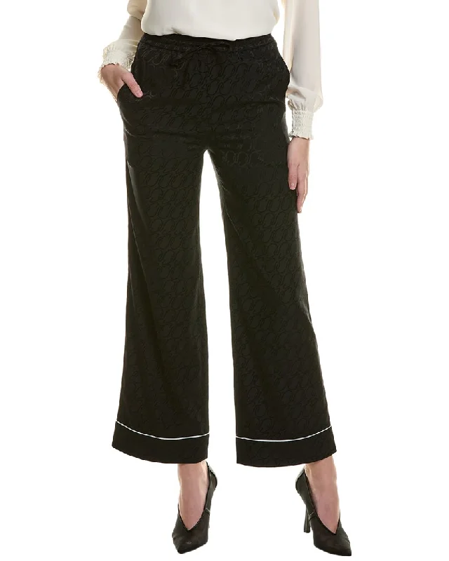 St. John Cursive Icon Silk-Blend Pant Women's Formal Event Outfit