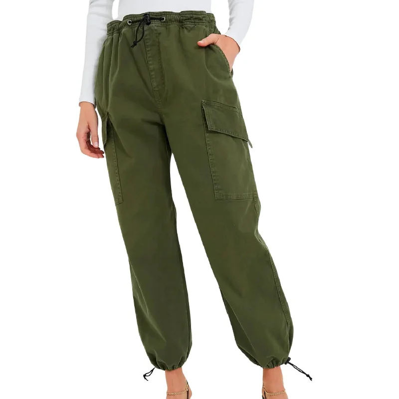 Parachute Pant In Fatigue Trendy Women's Apparel