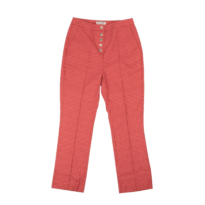 Opening Ceremony Snap Front Gingham Pant - Rust Women's Athletic Clothes