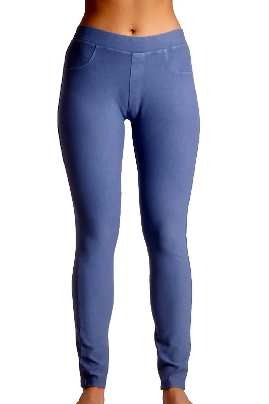 Mid Rise Leggings In Denim Latest Fashion for Women