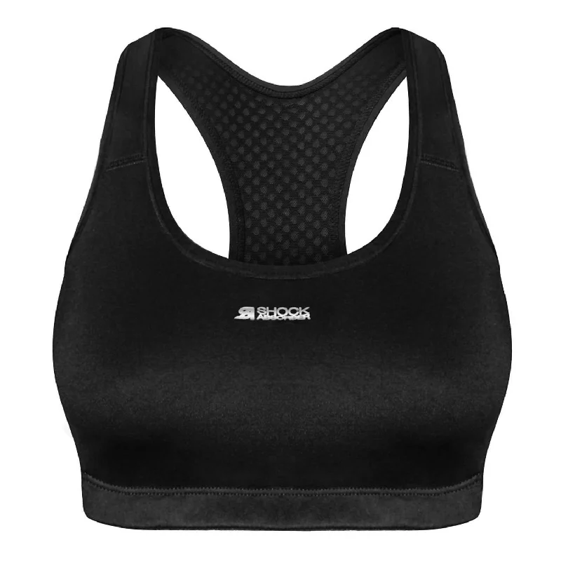 Women's Crop Top Sports Bra In Black Stylish Outerwear Clothing For Women