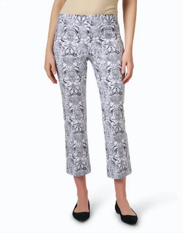 Printmaker Pull On Pant In Black/white Women's Fashionable Attire For Work