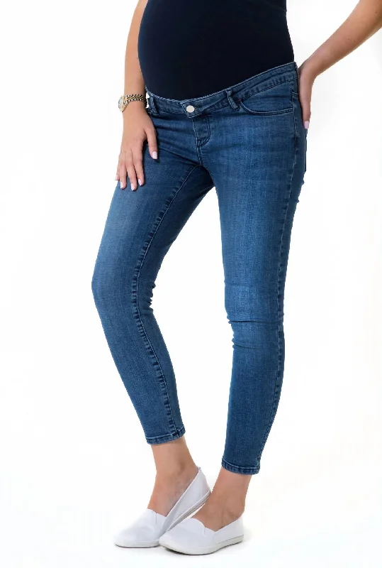 Maternity Skinny Jeans In Classic Blue Sale For Women