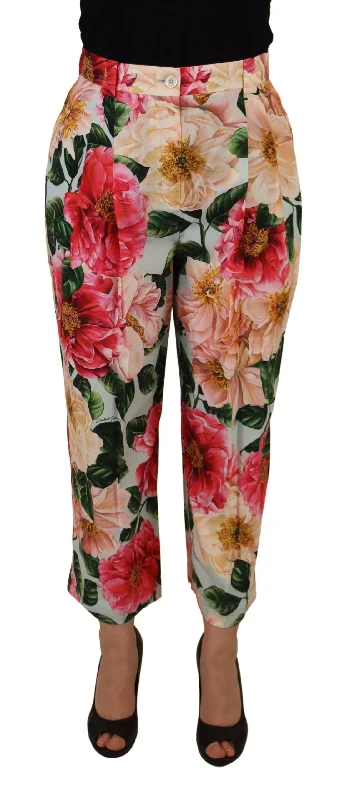 Dolce & Gabbana Exquisite Silk High Waist Women's Pants Modern Women's Attire