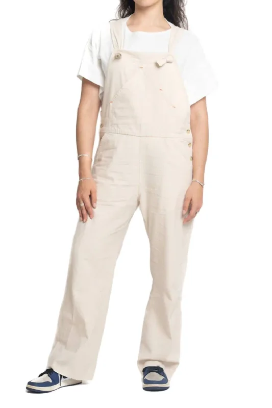 Tie Overalls In Natural Women's Clothing For Outdoor Events