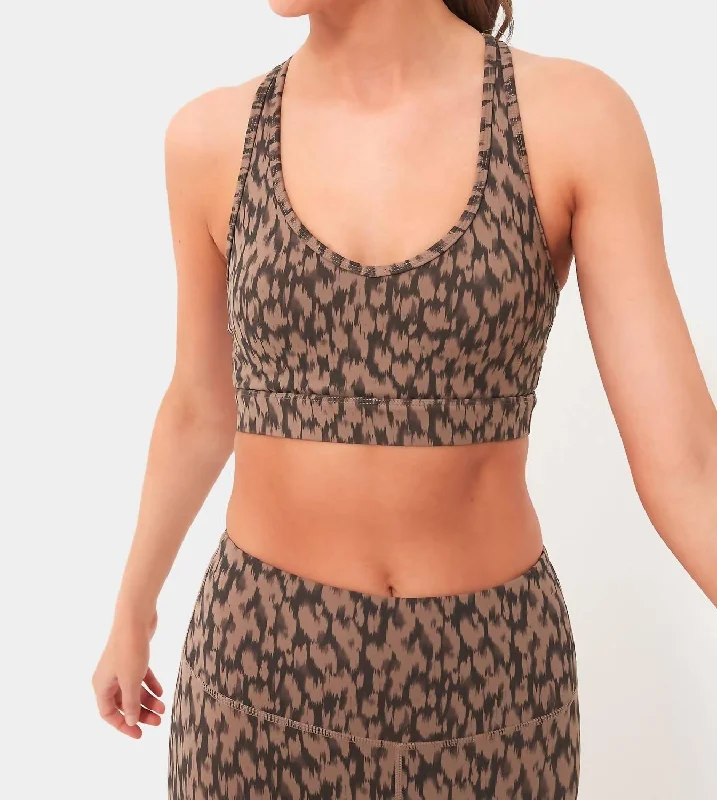 Form Park Bra In Cocoa Etched Animal Women's Clothing For Work