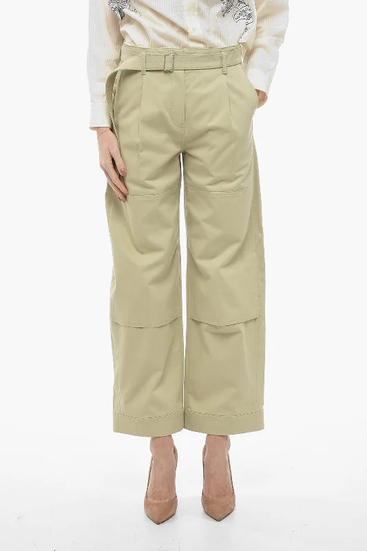 Low Classic Belted Cargo Pants with Front Pleats Women's Online Boutique