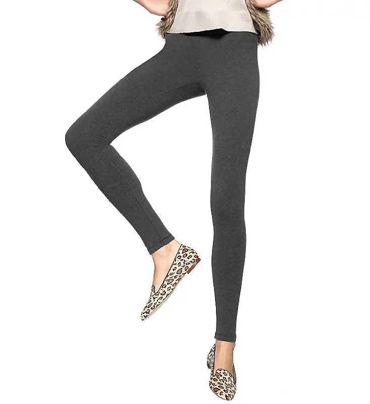 Ultra Leggings With Wide Waistband In Graphite Heather Women's Outerwear Clothing