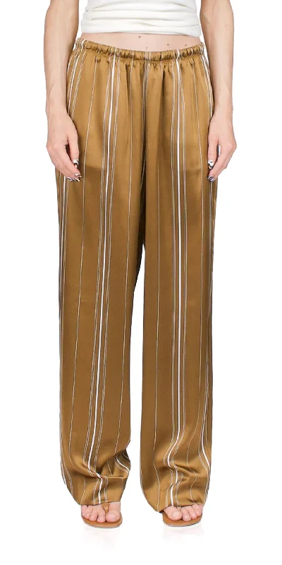 Multi Stripe Satin Pants In Nile Extreme Clearance Deals