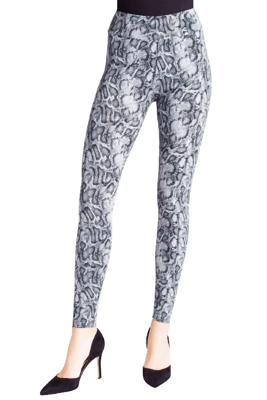 Textured Leggings In Snake Minimalist Style