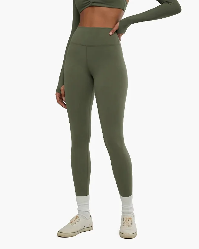 High Rise Legging In Green Casual Clothes For Women