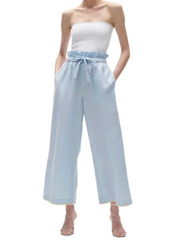 Tomasina Pant In Soft Blue Sustainable Women's Apparel